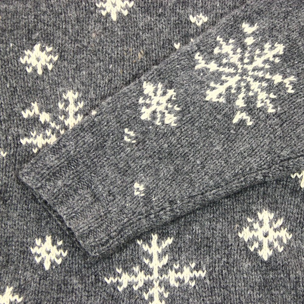 Vtg J Crew Oarsman 100% Wool Chunky Knit Sweater - Picture 4 of 6